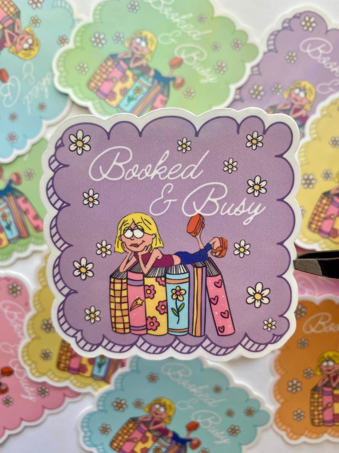 Booked & Busy Stickers