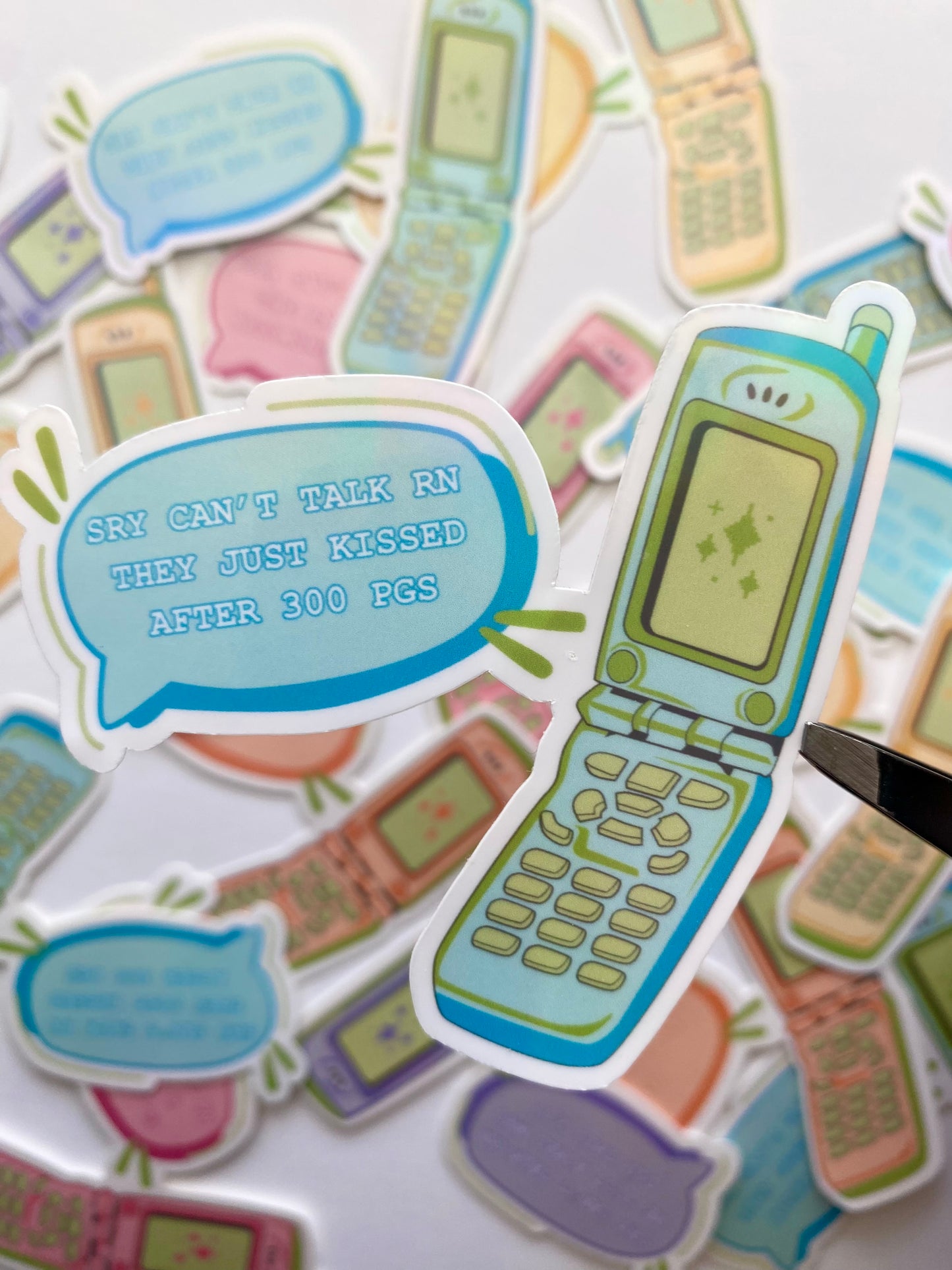 Retro Flip Phone Trope Stickers
