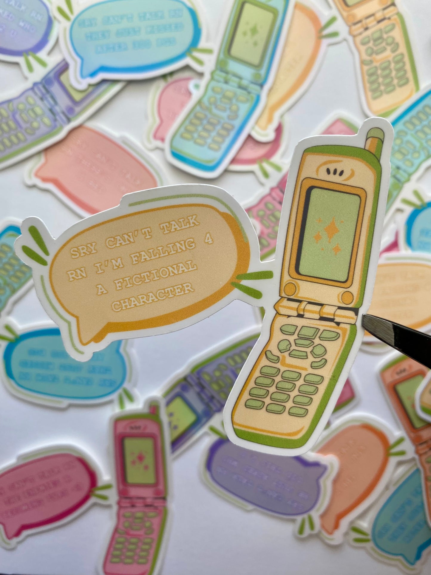 Retro Flip Phone Trope Stickers