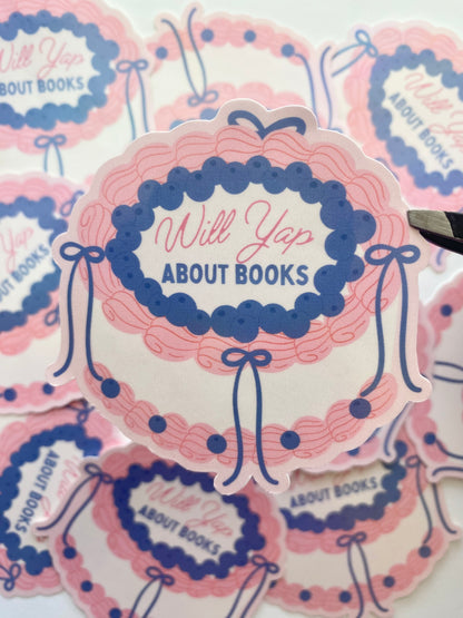 Will Yap About Books Sticker