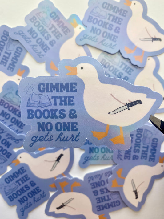 Gimme the Books Sticker