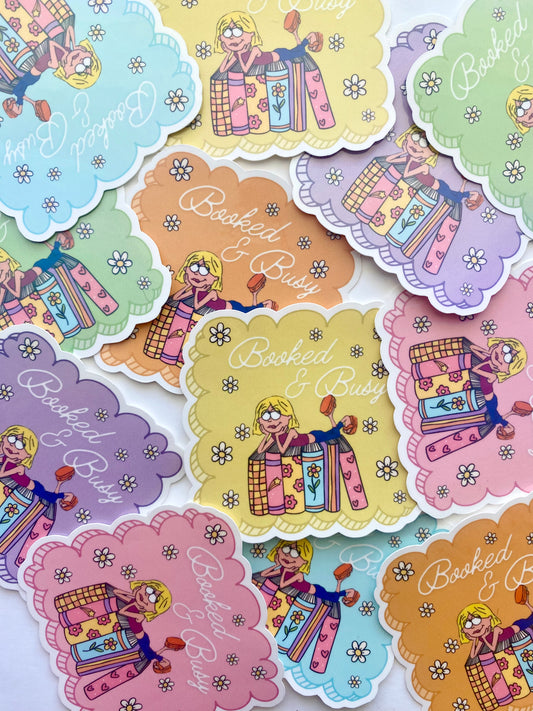 Booked & Busy Stickers