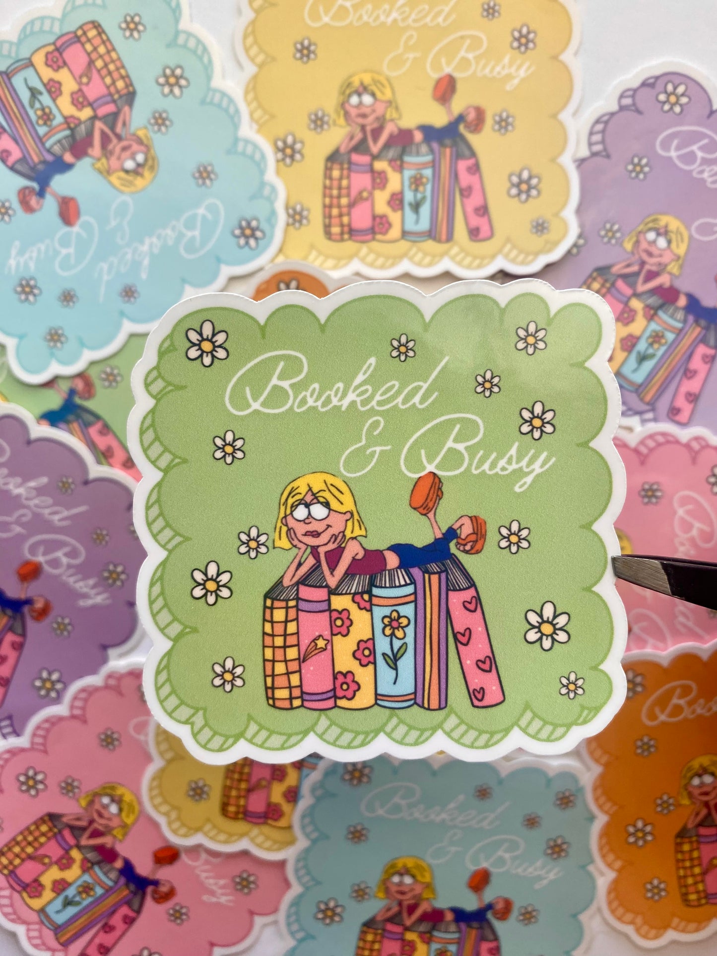 Booked & Busy Stickers
