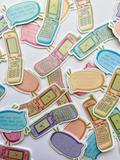 Retro Flip Phone Trope Stickers