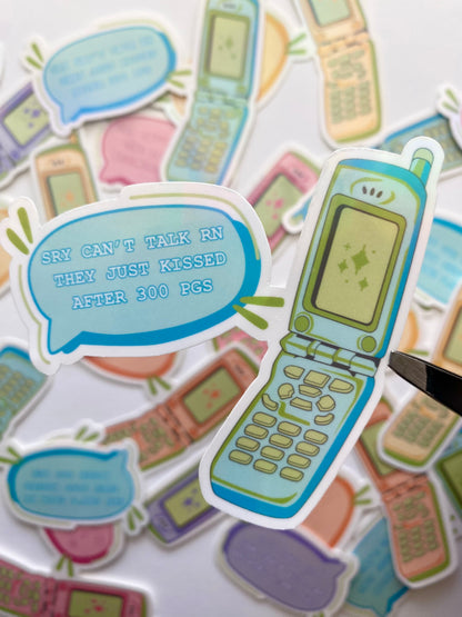Retro Flip Phone Trope Stickers