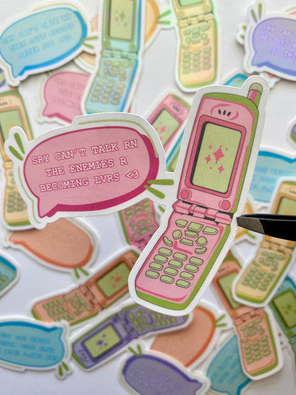 Retro Flip Phone Trope Stickers