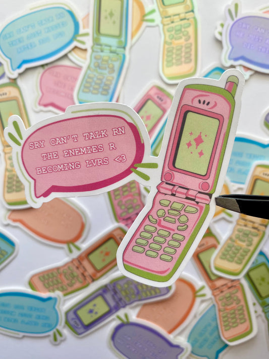 Retro Flip Phone Trope Stickers